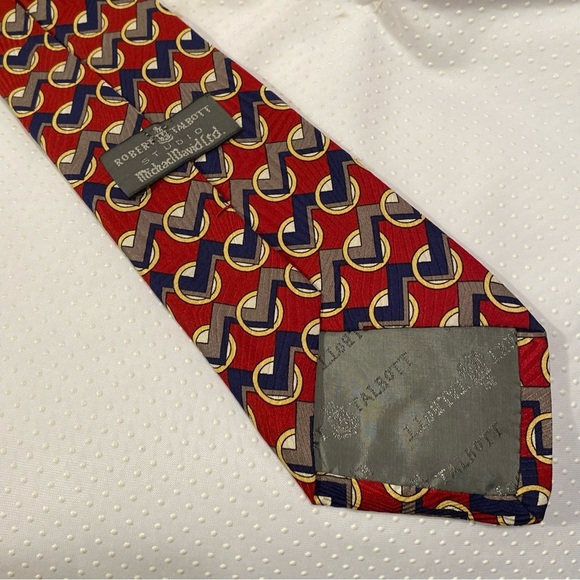 Robert Talbots Mens Tie Red - Picture 4 of 6